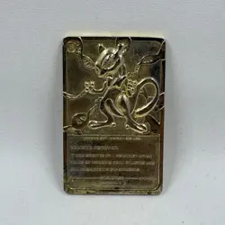 1999 MEWTWO Gold Bar Card Limited Edition Burger King Gold Plated Pokemon - Image 2