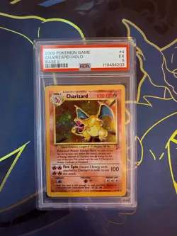 Pokemon TCG Base Set 2 Charizard 4/130 Holo Rare Card 2000 PSA 5 - Image 1