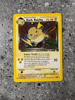 Pokemon TCG Cards Dark Raichu 83/82 Team Rocket Secret Rare Holo NM - Image 1