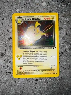 Pokemon TCG Cards Dark Raichu 83/82 Team Rocket Secret Rare Holo NM - Image 3