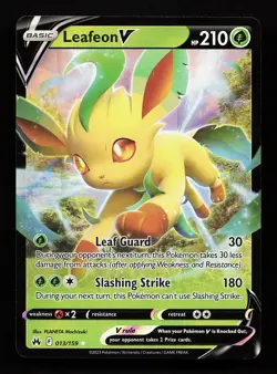 Leafeon V 013/159 V Rare Crown Zenith Pokemon Card - Image 1