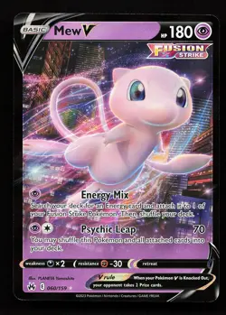 Mew V 060/159 V Rare Crown Zenith Pokemon Card - Image 1