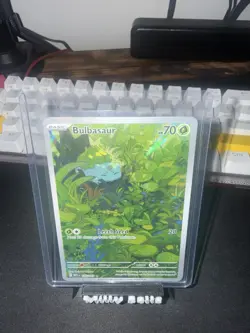 Pokemon TCG Bulbasaur Scarlet Violet-151 Illustration Rare Card 166/165 - Image 1