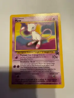 Pokemon TCG Mew #8 Black Star Promo Card Vintage Rare, LP Condition, 1999-2000 - Image 1
