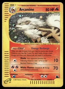 Pokemon Cards Arcanine H02/H32 Holo Skyridge Holo Holo Rare MP - Image 1