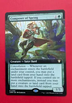 MTG * EXTENDED ART * Commander Masters Rare COMPOSER OF SPRING NM - Image 1