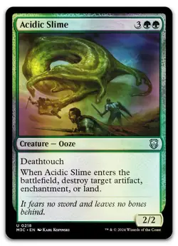 Acidic Slime (Ripple Foil) #218 (NM) Modern Horizons 3 M3C Magic MTG - Image 1
