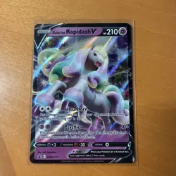 Galarian Rapidash V SWSH111 Holo Pokemon Black Star Promo - Image 1