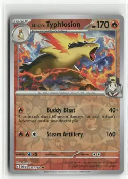 Ethan's Typhlosion 034/182 Reverse Holo - Destined Rivals - Pokemon TCG NM - Image 1