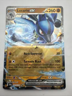 Pokemon TCG Prismatic Evolutions Lucario EX Card 051/131 NM Condition - Image 1