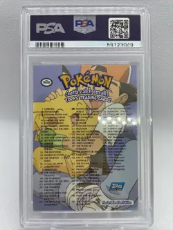 1999 Topps Pokemon Movie Edition Checklist PSA 9 MINT BLUE LOGO - Image 2