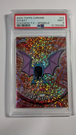 2000 Topps Chrome Pokemon Golbat Sparkle PSA 9 - Image 1