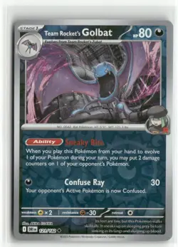 Team Rocket's Golbat 121/182 Reverse Holo - Destined Rivals - Pokemon TCG NM - Image 1