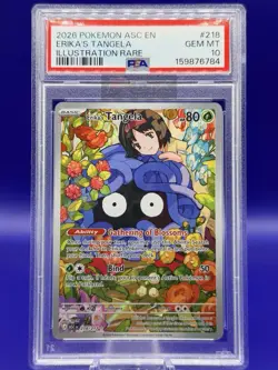 2026 POKEMON ASC EN-ASCENDED HEROES ILLUSTRATION RARE ERIKA'S TANGELA PSA 10 - Image 1