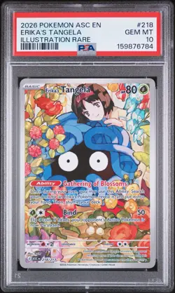 2026 POKEMON ASC EN-ASCENDED HEROES ILLUSTRATION RARE ERIKA'S TANGELA PSA 10 - Image 3