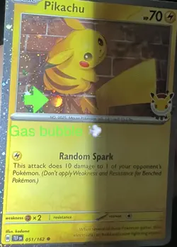Lot of 10 Pikachu 051/162 Pokemon Day 2026 Stamped - Holo Bleed Swirl Error ✨ - Image 5