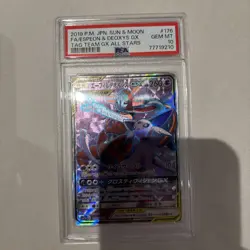 2019 ESPEON & DEOXYS GX 176/173 TAG TEAM GX ALL STARS POKEMON JAPANESE PSA 10 - Image 1