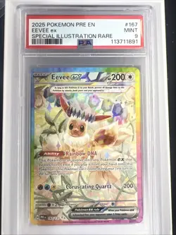 2025 Pokemon Prismatic Eevee ex Special Illustration Rare #167/131 PSA 9 - Image 1