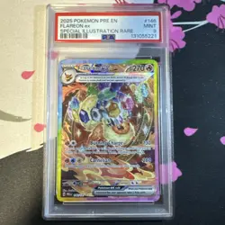 Pokemon TCG Flareon ex Prismatic Evolutions SIR Holo Eng 2025 PSA 9 146/131 - Image 1