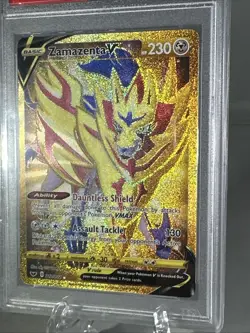 Zamazenta V GOLD SECRET RARE 212/202 Sword Shield Full Art PSA 10 GEM MINT T498 - Image 2