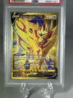 Zamazenta V GOLD SECRET RARE 212/202 Sword Shield Full Art PSA 10 GEM MINT T498 - Image 3