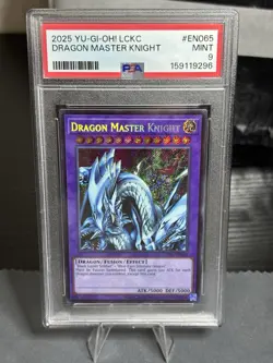 Yugioh! Dragon Master Knight PSA 9 Secret Rare LCKC-EN065 - Image 2