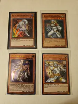 Yugioh ×4 Lightsworn Cards, Ryko Lightsworn Hunter, Aureus Druid, Wulf Beast +1 - Image 1