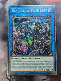 Scareclaw Tri-Heart MP23-EN088 Secret Rare YuGiOh TCG Card - Image 1