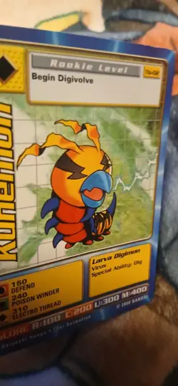 Kunemon Tb-02 | Digimon Taco Bell Promo | Digi-Battle Card | Bandai 2000 | NM - Image 1