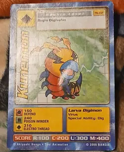 Kunemon Tb-02 | Digimon Taco Bell Promo | Digi-Battle Card | Bandai 2000 | NM - Image 3