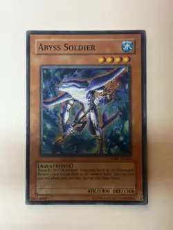 Yugioh Abyss Soldier Capsule Monster Coliseum CMC-EN001 Super Rare PS2 Promo LP - Image 1