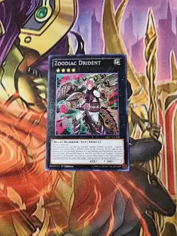 Zoodiac Drident MP17-EN208 1st Edition Secret Rare NM Yugioh - Image 1