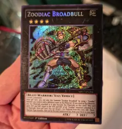Zoodiac Broadbull MP17-EN206 Secret Rare 1st Edition NM/LP Yugioh TCG - Image 1
