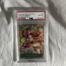 2025 One Piece OP12 EN Jewelry Bonney Alternate Art #118 PSA 10 Gem Mint - Image 1