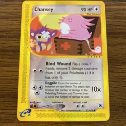 Pokemon Chansey Expedition Base Set 72/165 Uncommon Card - Image 1