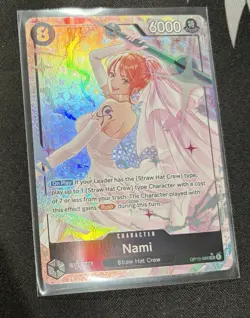 Bandai One Piece Card Game Nami SP OP15-086 Special Foil SR 8C 6000 - Image 1