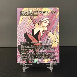 Spider Gwen Web Warrior 0024 Borderless Spider Man MTG Magic The Gathering - Image 1