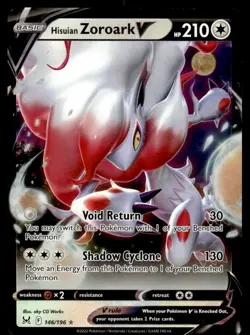 Pokemon TCG SWSH11: Lost Origin #146/196 Hisuian Zoroark V NM - Image 1