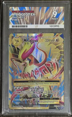 M Pidgeot EX 105/108 XY Evolutions 2016 Full Art Graded ACE Mint 9 Pokemon TCG - Image 1