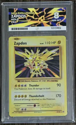 Pokemon Zapdos Holo 42/108 XY Evolutions ACE 8 NM-MT 2016 Vintage Style Holo - Image 1