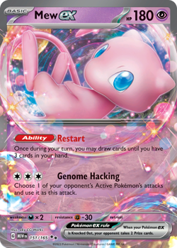 Mew ex 151/165 (Korean) Double Rare 151 Pokemon Near Mint - Image 1