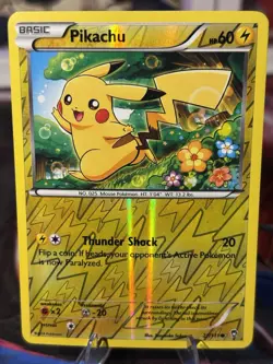 Pokemon 2014 XY Furious Fists Pikachu 27/111 Reverse Holo Rare LP - Image 1