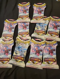 Lot - 10 pokemon lost origin sleeved booster packs - Image 1