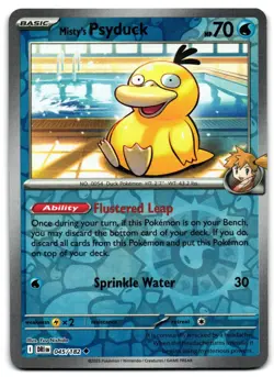 Misty's Psyduck 045/182 - 🌊 Destined Rivals Pokemon TCG Reverse Holo 🖤 - LP - Image 1