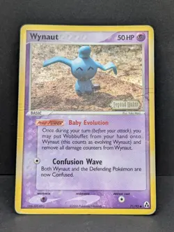 Wynaut 71/92 EX Legend Maker Reverse Holo Rare Pokemon TCG Yuka Morii HP - Image 3