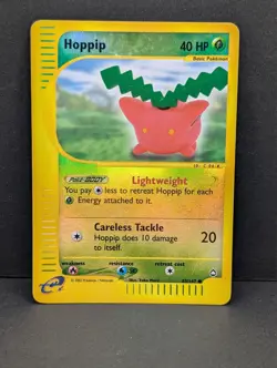 Hoppip 083/147 Aquapolis Reverse Holo Rare Pokemon TCG Yuka Morii MP+ - Image 1