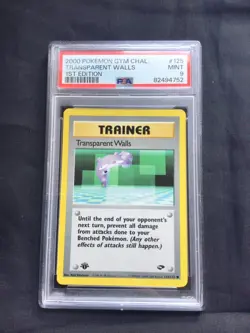 Pokemon: Gym Challenge 1st Edition Common: Transparent Walls 125/132 PSA 9 - Image 1