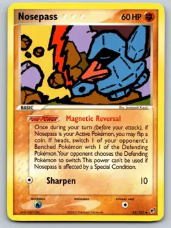 Nosepass 42/107 Uncommon Deoxys Pokemon Near Mint - Image 1