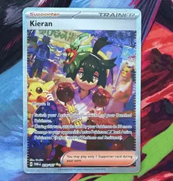 Pokemon TCG Twilight Masquerade Kieran Special Illustration Rare 218/167 Holo - Image 1