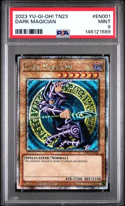 2023 YU-GI-OH! TN23-25TH ANV TIN: DUELING HEROES #EN001 DARK MAGICIAN PSA 9 - Image 1